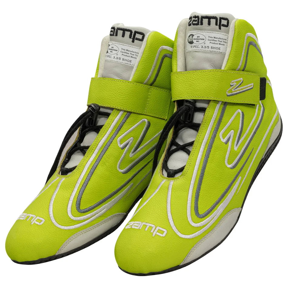 zamp Shoe ZR-50 Neon Green Size 10 SFI 3.3/5 RS003C0910