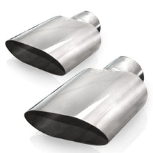 Load image into Gallery viewer, Stainless Works Big Oval Exhaust Tips 2.5in Inlet (priced per pair)