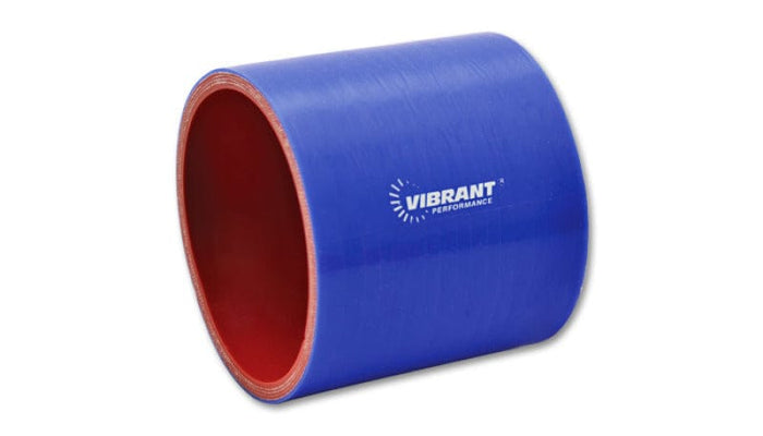 Vibrant 4 Ply Reinforced Silicone Straight Hose Coupling - 2in I.D. x 3in long (BLUE)
