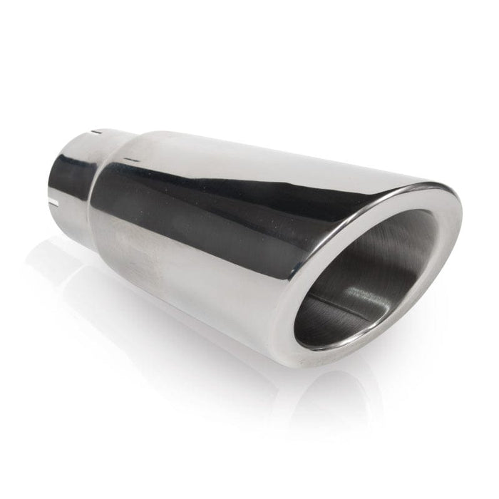 Stainless Works Single Wall Slash Cut Exhaust Tip - 3 1/2in Body 3in ID Inlet