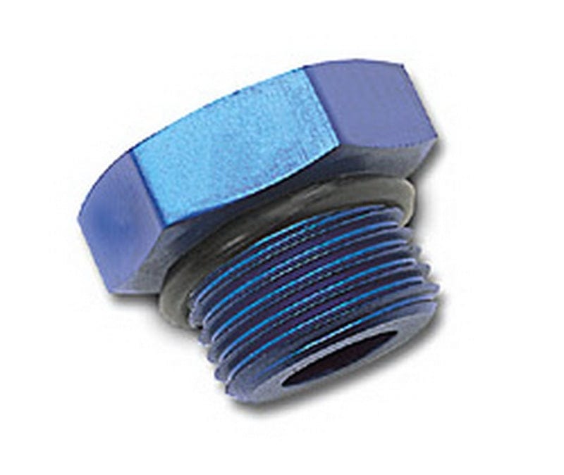 Russell Performance -6 AN Straight Thread Plug (Blue)