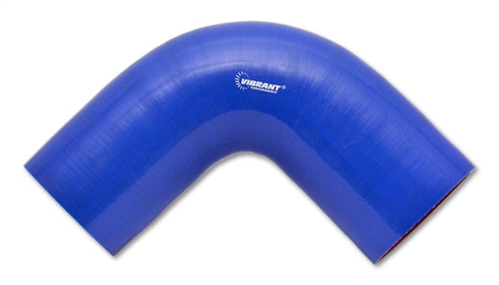 Vibrant 4 Ply Reinforced Silicone Elbow Connector - 2.25in I.D. - 90 deg. Elbow (BLUE)