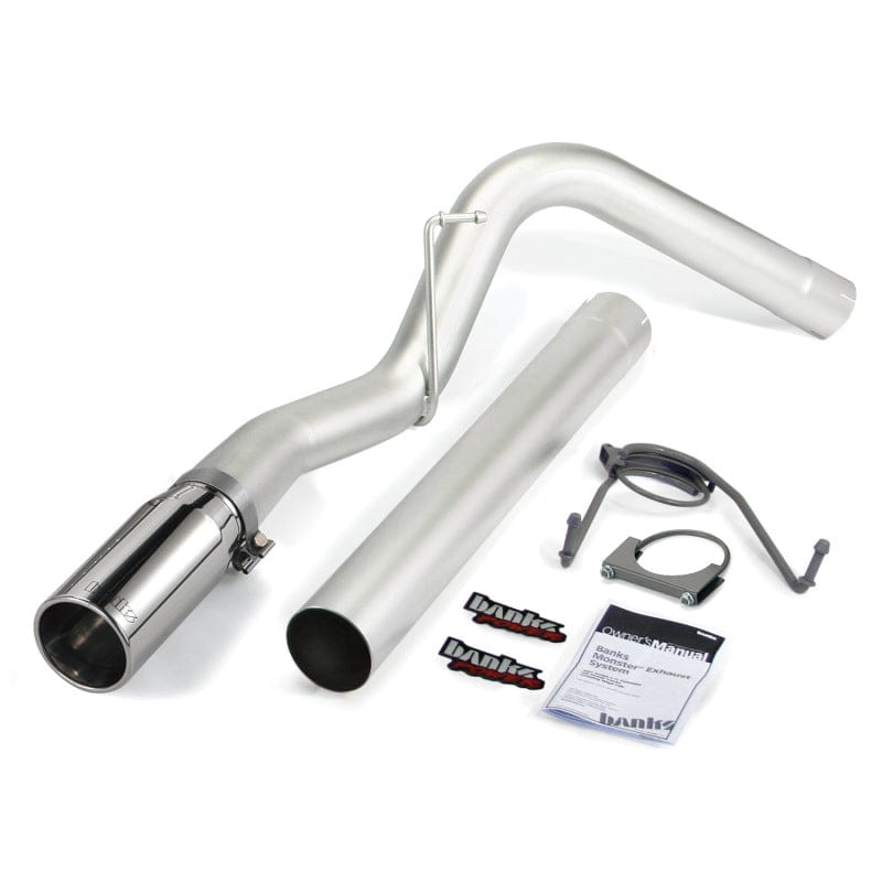 Banks Power 07-12 Dodge 6.7L SCLB-Mega Cab-SB Monster Exhaust Sys - SS Single Exhaust w/ Chrome Tip