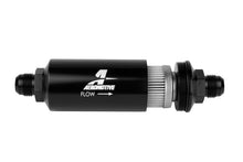 Load image into Gallery viewer, Aeromotive Aeromotive In-Line Filter - (AN-10) 100 Micron Stainless Steel Element Black Anodize Finish AER12389