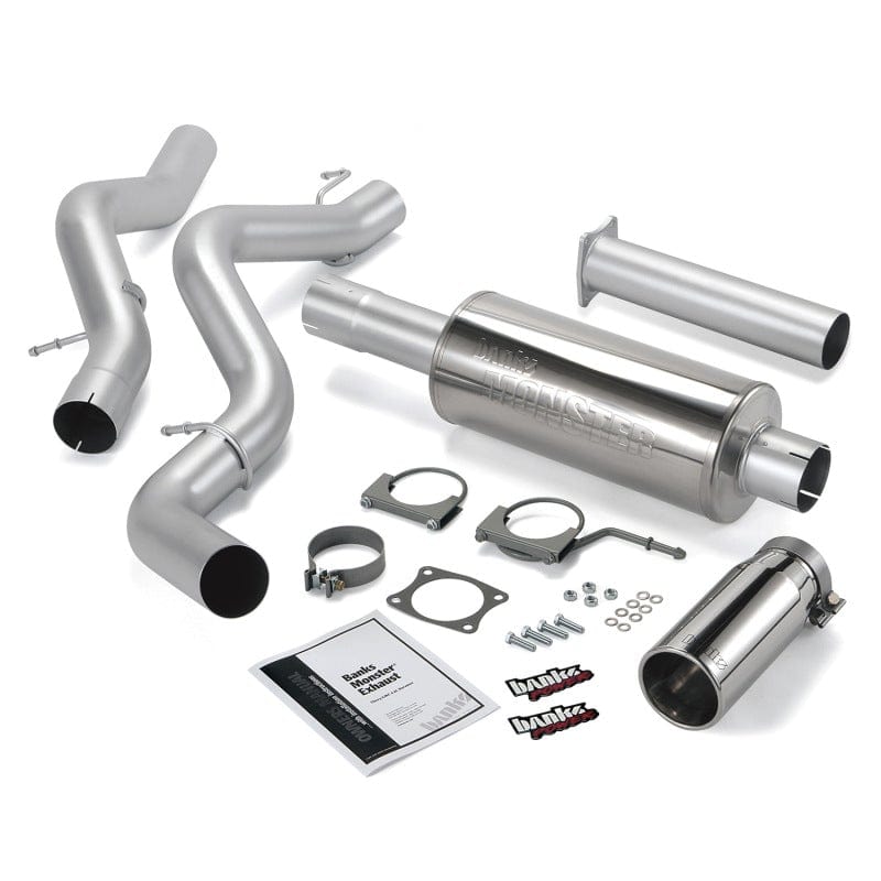 Banks Power Banks Power 02-05 Chevy 6.6L EC/CCSB Monster Exhaust System - SS Single Exhaust w/ Chrome Tip GBE48633