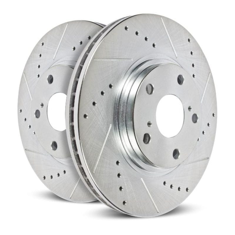 Power Stop 09-11 Nissan GT-R Front Evolution Drilled & Slotted Rotors - Pair
