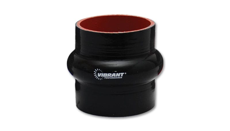 Vibrant 4 Ply Reinforced Silicone Hump Hose Connector - 2.75in I.D. x 3in long (BLACK)