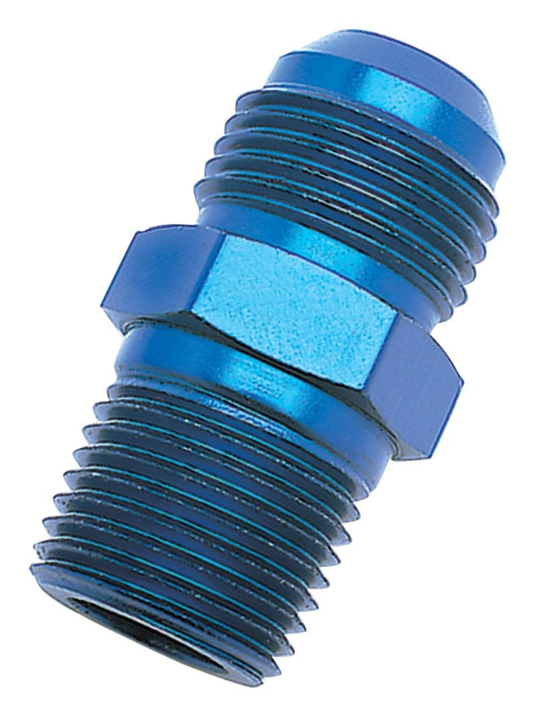Russell Performance -16 AN to 3/4in NPT Straight Flare to Pipe (Blue)