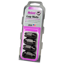 Load image into Gallery viewer, McGard McGard Hex Lug Nut (Cone Seat Bulge Style) 1/2-20 / 3/4 Hex / 1.45in. Length (4-pack) - Black MCG64029