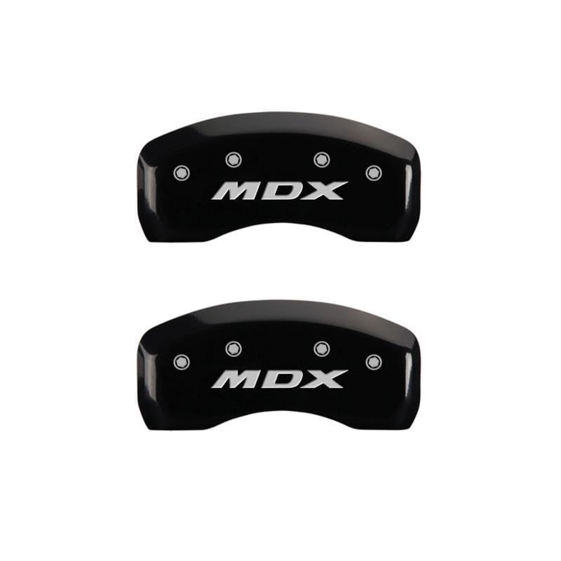 MGP MGP 4 Caliper Covers Engraved Front Acura Rear MDX Black Finish Silver Char 2017 Acura MDX MGP39021SMDXBK