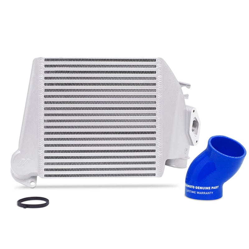 Mishimoto Mishimoto 08-14 Subaru WRX Top-Mount Intercooler Kit - Powder Coated Silver & Blue Hoses MISMMTMIC-WRX-08SLBL