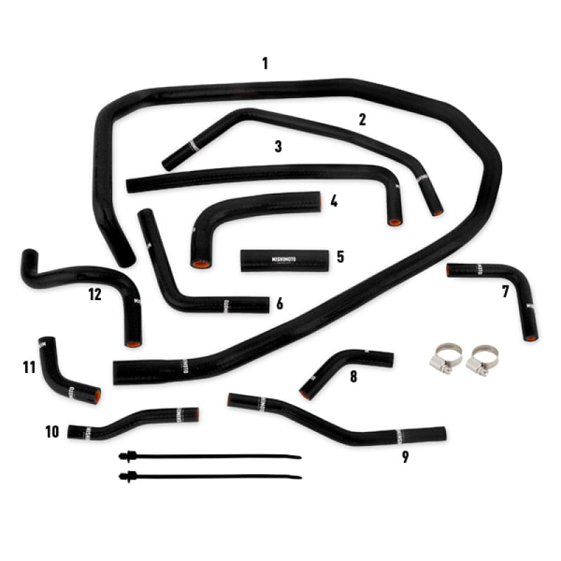 Mishimoto Mishimoto 2015 Subaru WRX Black Silicone Radiator Coolant Ancillary Hoses Kit MISMMHOSE-WRX-15ANCBK