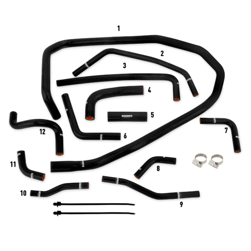 Mishimoto Mishimoto 2015 Subaru WRX Black Silicone Radiator Coolant Ancillary Hoses Kit MISMMHOSE-WRX-15ANCBK