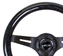 Load image into Gallery viewer, NRG NRG Classic Wood Grain Steering Wheel (310mm) Black Sparkle w/Blk 3-Spoke Center NRGST-310BSB-BK