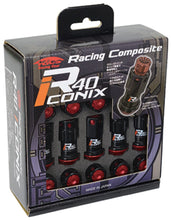 Load image into Gallery viewer, Project Kics Project Kics 12X1.25 Black R40 Iconix Lug Nuts - 16+4 (Red Cap) PJKWRIA13KR