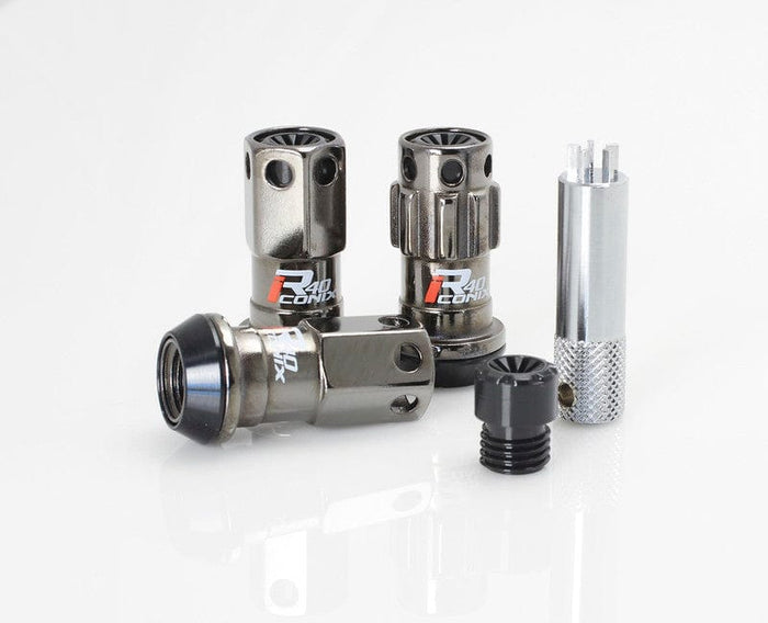 Project Kics Project Kics 12X1.50 R40 Iconix Classical Lug Nuts w/ Black Plastic Cap - 16+4 PJKWRIF11CK