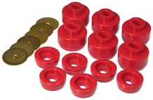 Load image into Gallery viewer, Prothane Prothane 07-14 Chevy Silverado Body Mount 12 Bushing Kit - Red PRO7-147