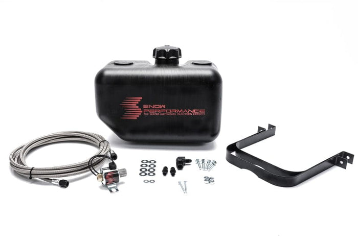Snow Performance Snow Performance Water Tank Upgrade 2.5gal Braided SS Line w/Bracket/Solenoid/Hose/Fittings SNOSNO-40014-BRD