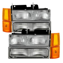 Load image into Gallery viewer, SPYDER Xtune GMC Yukon 94-99 Headlights w/ Corner &amp; Parking Lights 8pcs Sets - OEM HD-JH-GCK94-OE-C-SET SPY9034411