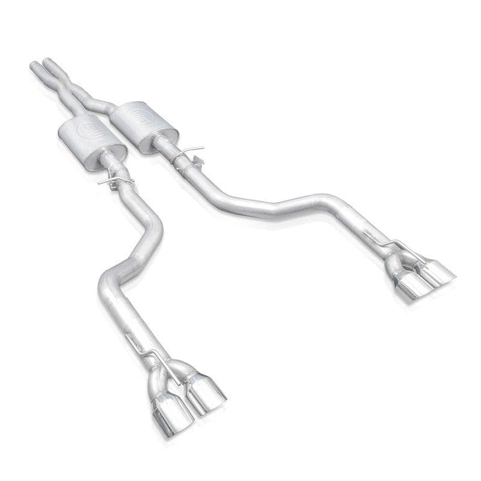 Stainless Works Stainless Works 15-19 Dodge Challenger 6.2L/6.4L Hemi 3in Legend Catback X-Pipe w/4in Quad Tips SSWCHAL16CBL4