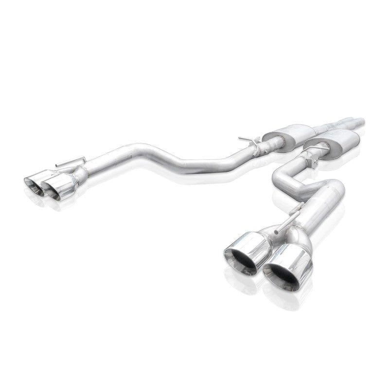 Stainless Works Stainless Works 15-19 Dodge Challenger 6.2L/6.4L Hemi 3in Legend Catback X-Pipe w/4in Quad Tips SSWCHAL16CBL4