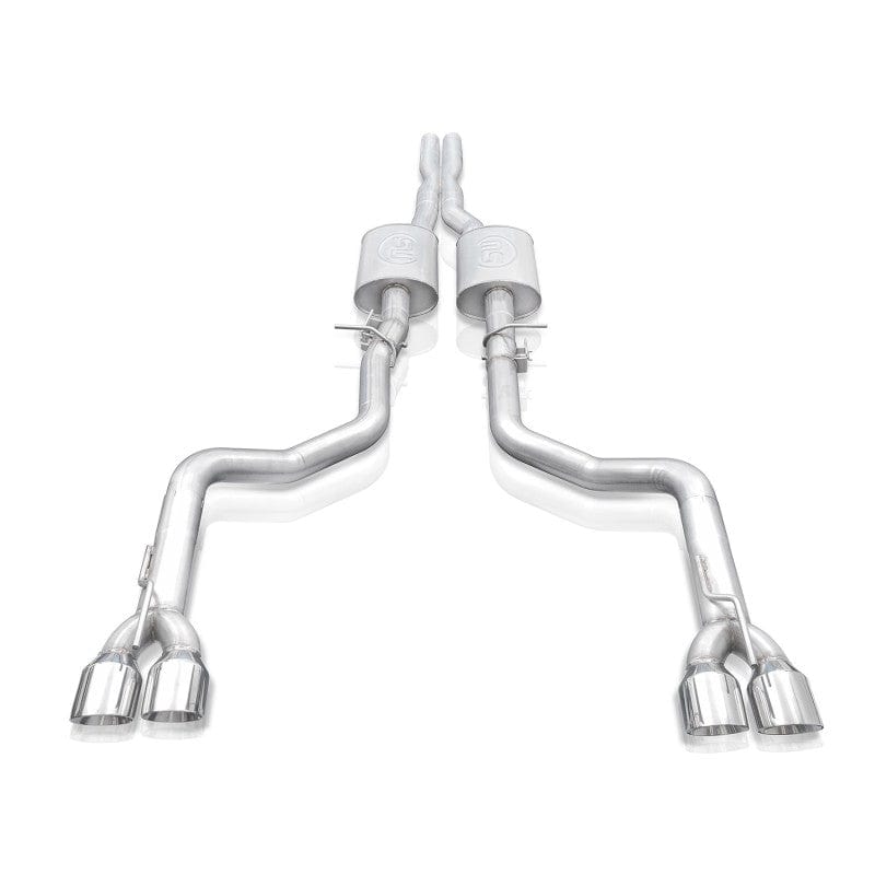 Stainless Works Stainless Works 15-19 Dodge Challenger 6.2L/6.4L Hemi 3in Legend Catback X-Pipe w/4in Quad Tips SSWCHAL16CBL4