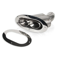 Load image into Gallery viewer, Stainless Works Stainless Works Angled-Oval Through-Body Tip With Tubes SSWST2815