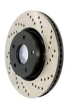 Load image into Gallery viewer, Stoptech StopTech 06-18 Honda Civic Cryo Drilled Sport Left Front Rotor STO128.40036CL
