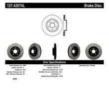 Load image into Gallery viewer, Stoptech StopTech 1/02-05 Infiniti G35 (alloy disc) / 6/02-05 Nissan 350Z Slotted &amp; Drilled Left Front Rotor STO127.42074L
