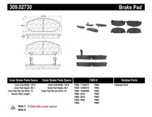 Load image into Gallery viewer, Stoptech StopTech Performance 93-00 Honda Civic DX w/ Rr Drum Brakes Front Brake Pads STO309.02730