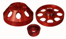 Load image into Gallery viewer, Torque Solution Torque Solution Lightweight WP/Crank/Alt Pulley Combo (Red): Hyundai Genesis Coupe 3.8 2010+ TQSTS-GEN-006R