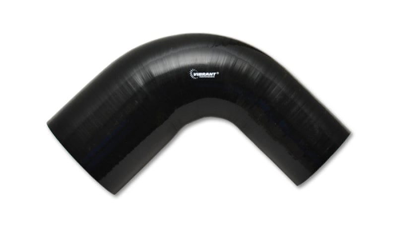Vibrant Vibrant 4 Ply Reinforced Silicone 90 degree Transition Elbow - 3in I.D. x 4in I.D. (BLACK) VIB2785
