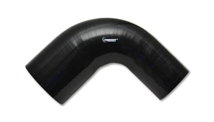 Vibrant Vibrant 4 Ply Reinforced Silicone 90 degree Transition Elbow - 3in I.D. x 4in I.D. (BLACK) VIB2785