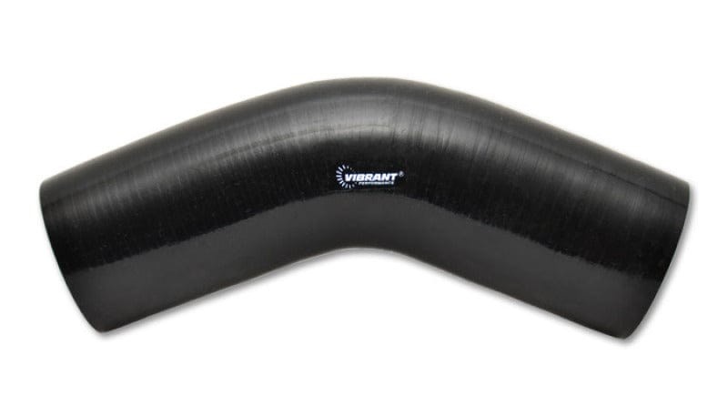 Vibrant Vibrant 4 Ply Reinforced Silicone Elbow Connector - 3.5in I.D. - 45 deg. Elbow (BLACK) VIB2755