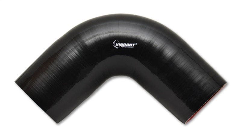 Vibrant Vibrant 4 Ply Reinforced Silicone Elbow Connector - 3.5in I.D. - 90 deg. Elbow (BLACK) VIB2745