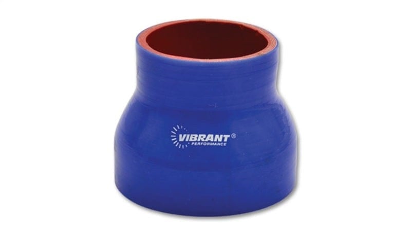 Vibrant Vibrant 4 Ply Reinforced Silicone Transition Connector - 2.5in I.D. x 2.75in I.D. x 3in long (BLUE) VIB2771B