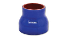 Load image into Gallery viewer, Vibrant Vibrant 4 Ply Reinforced Silicone Transition Connector - 2.5in I.D. x 2.75in I.D. x 3in long (BLUE) VIB2771B