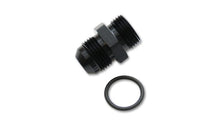 Load image into Gallery viewer, Vibrant Vibrant -6AN Male Flare to -12 ORB Male Straight Adapter w/O-Ring - Anodized Black VIB16816