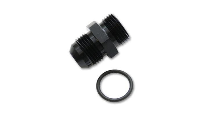 Vibrant Vibrant -6AN Male Flare to -12 ORB Male Straight Adapter w/O-Ring - Anodized Black VIB16816